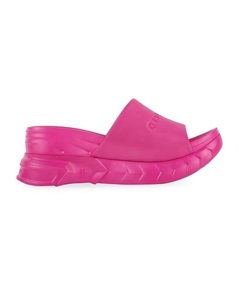 givenchy slides pink|Givenchy marshmallow slide wedge sandals.